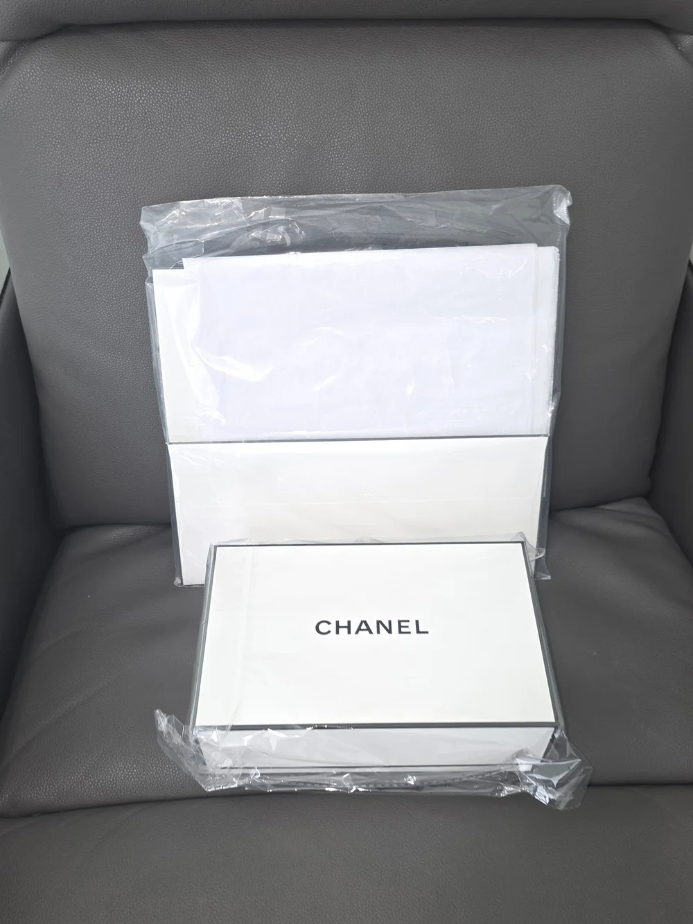 CHANEL White Protective Tablet Sleeve or Accessories Pouch